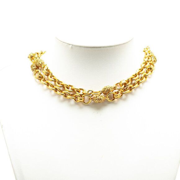 Chanel Gold-Plated Coco Mark Necklace - Picture 1 of 5